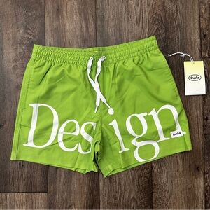 Duvin Design Swim Shorts Cactus Lined Light Green Men’s Size M